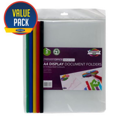Premier Office A4 Pkt.5 Display Document Folders www.mulveys.ie Nationwide Shipping