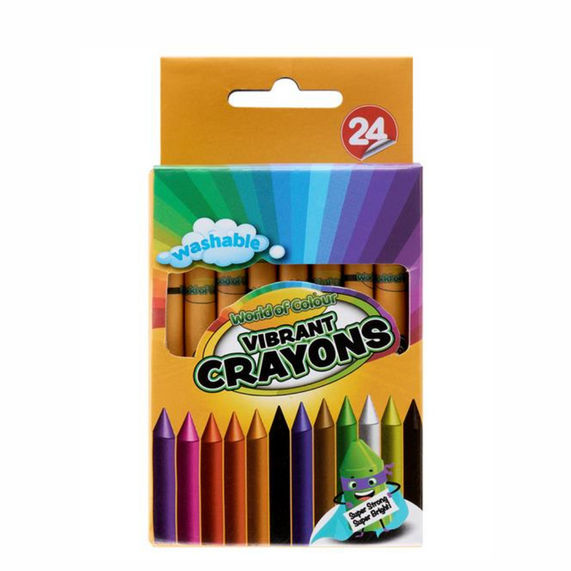 World Of Colour Box 24 Wax Crayons mulveys.ie nationwide shipping