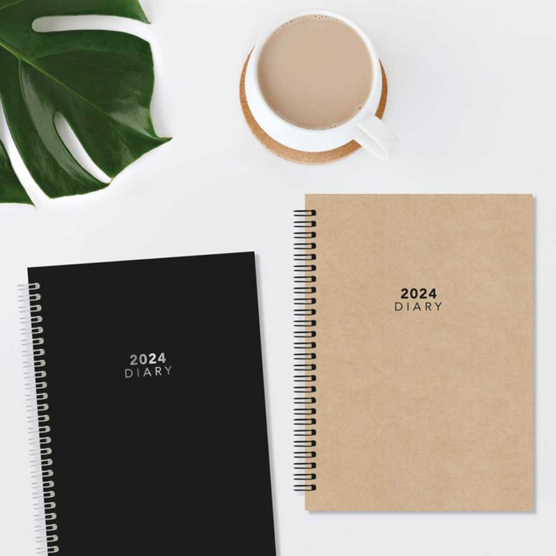 A5 DAP Wiro Kraft and Black Diary mulveys.ie nationwide shipping