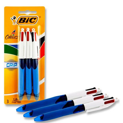 Bic Card 3 4 Colour Ballpoint Pens - Grip mulveys.ie nationwide shipping