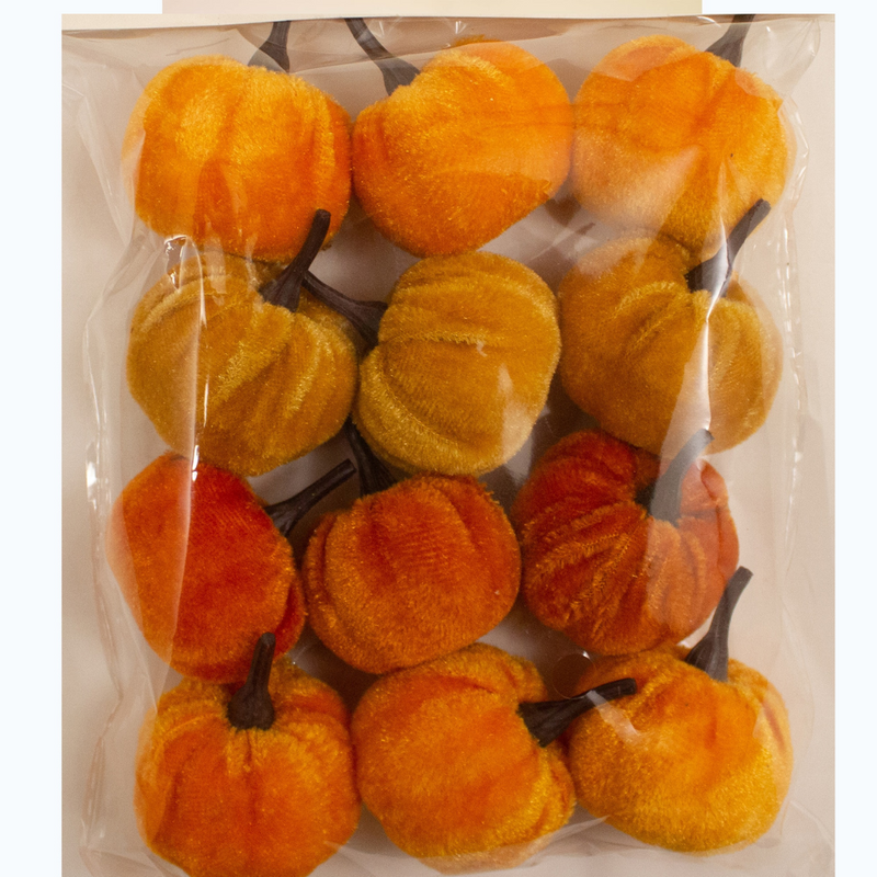 Enchante Velvet pumpkins 4cm assd colours mulveys.ie nationwide shipping