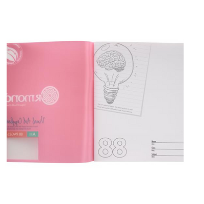 Ormond 88pg A11 Durable Cover Visual Memory Aid Copy Book - Pink mulveys.ie nationwide shipping