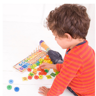 Bigjigs Toys Wooden Learn to Count Stacking Toy mulveys.ie nationwide shipping