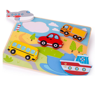 Bigjigs Toys Chunky Lift Out Puzzle - Transport mulveys.ie nationwide shipping