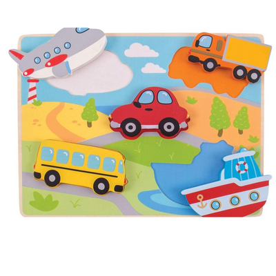 Bigjigs Toys Chunky Lift Out Puzzle - Transport mulveys.ie nationwide shipping