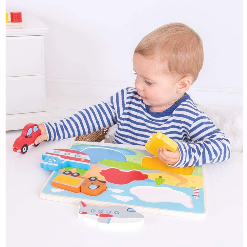 Bigjigs Toys Chunky Lift Out Puzzle - Transport mulveys.ie nationwide shipping