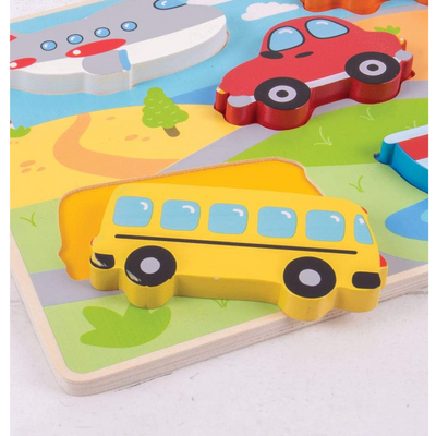 Bigjigs Toys Chunky Lift Out Puzzle - Transport mulveys.ie nationwide shipping