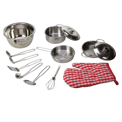 Bigjigs Toys Children's Stainless Steel Kitchenware Set mulveys.ie nationwide shipping