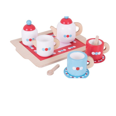 Bigjigs Toys Wooden Tea Tray Play Set - Pretend Play and Role Play for Children mulveys.ie nationwide shipping