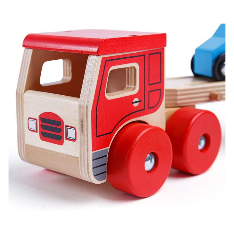  Bigjigs Toys, Wooden Car Transporter, Toy Car Ramp, Wooden Toys MULVEYS.IE NATIONWIDE SHIPPING