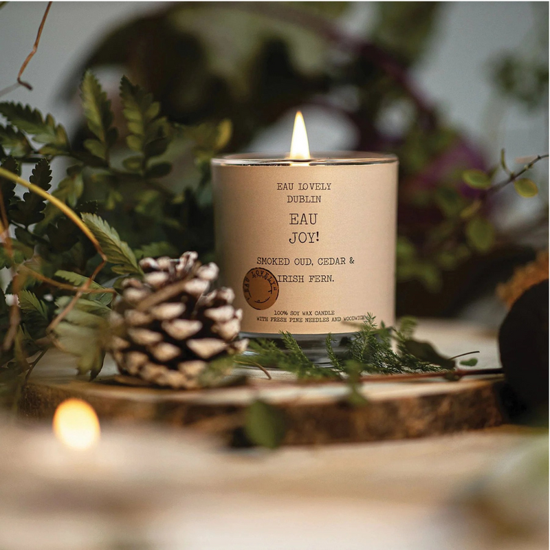 Eau Joy Christmas Candle by Eau Lovely mulveys.ie nationwide shipping