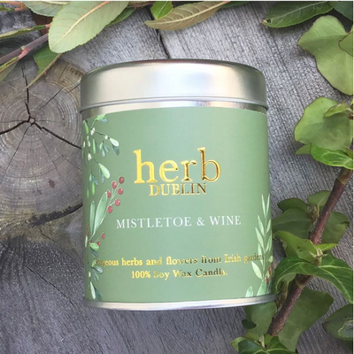EAU LOVELY MISTLETOE TINNED CANDLE MULVEYS.IE NATIONWIDE SHIPPING