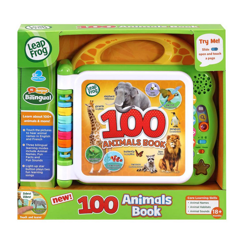 LeapFrog 100 Animals Educational Book MULVEYS.IE NATIONWIDE SHIPPING