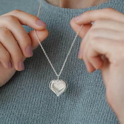 Newbridge Silverware Mementos Pendant with Heart  mulveys.ie nationwide shipping