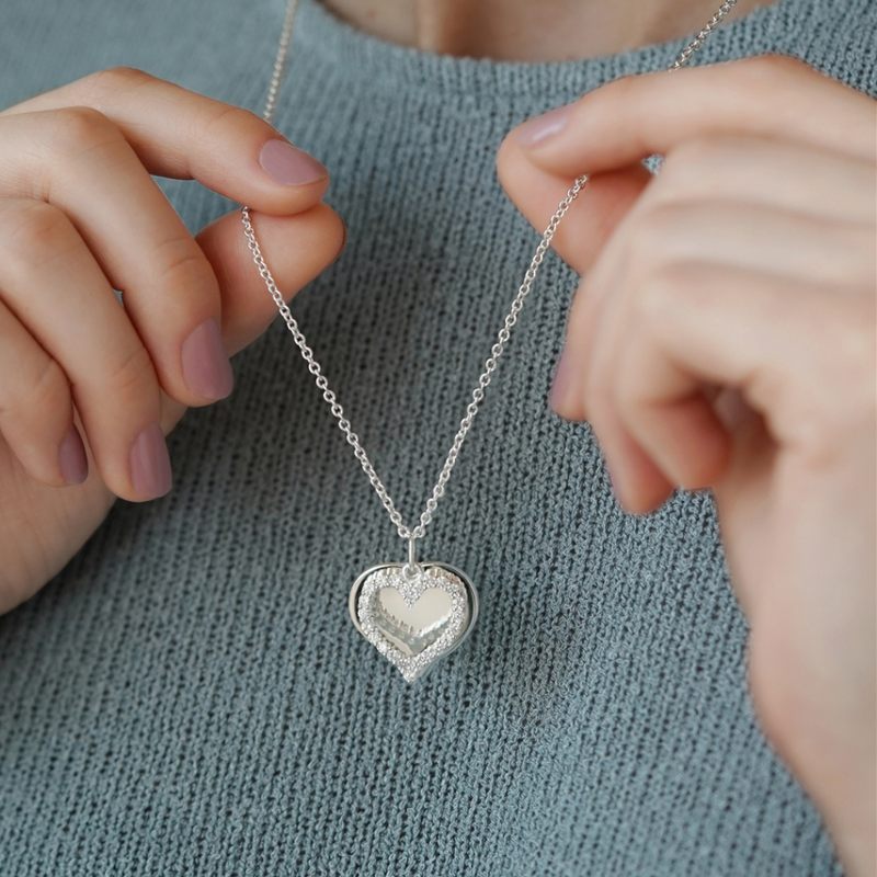 Newbridge Silverware Mementos Pendant with Heart  mulveys.ie nationwide shipping