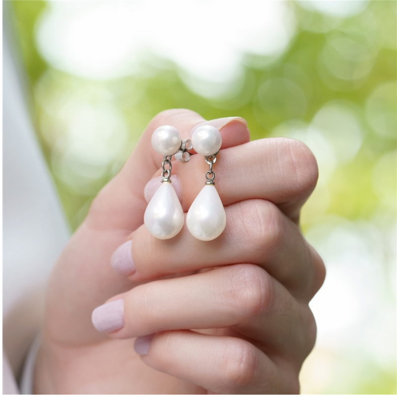 Newbridge Pearl Tear Drop Earrings mulveys.ie nationwide shipping