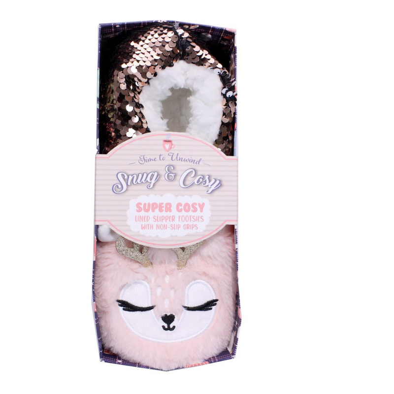 Novelty Sequin Animal Cosy Footsies Deer MULVEYS.IE NATIONWIDE SHIPPING
