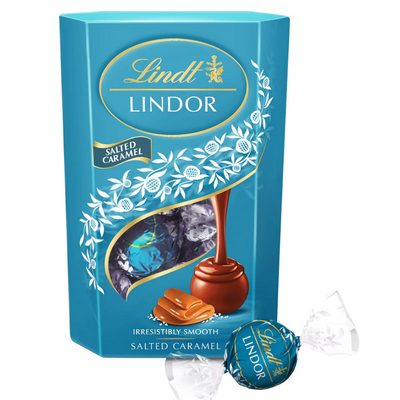 Lindt LINDOR Assorted Salted Caramel Chocolate Truffles 337g mulveys.ie nationwide shipping