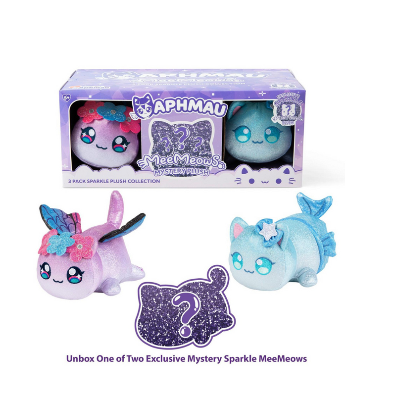 Aphmau Mee Meows 3 Pack Sparkle Plush Collection mulveys.ie nationwide shipping