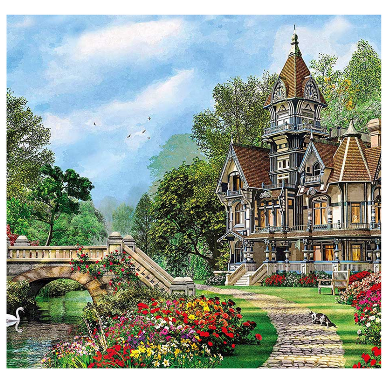 Old Waterway Cottage - 500pc Jigsaw Puzzle by Clementoni