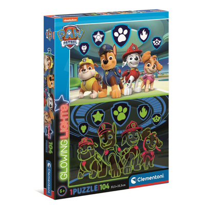 Puzzle 104 Glowing Paw Patrol Clementoni mulveys.ie nationwide shipping