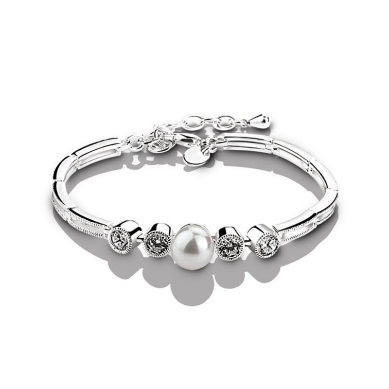 Newbridge Cubic Zirconia & Pearl Bracelet mulveys.ie nationwide shipping