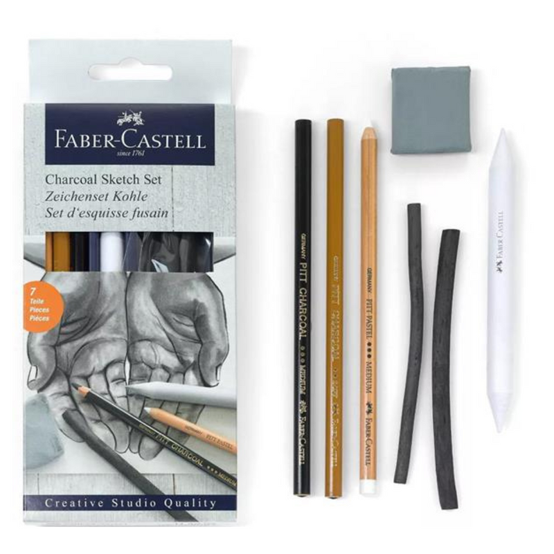 Faber-CastellCharcoal Sketch Set | 7 Pieces mulveys.ie nationwide shipping