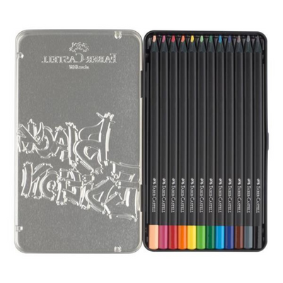 Faber-CastellColouring Pencils | Black Edition Tin | Set Of 12 mulveys.ie nationwide shipping