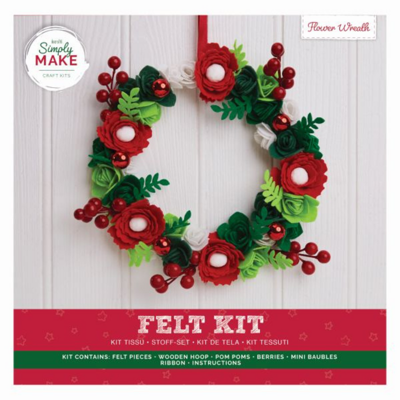 Felt Flower Wreath Kit mulveys.ie nationwide shipping
