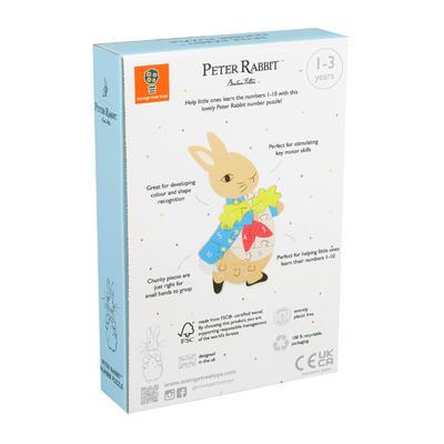 Orange Tree Toys Wooden Number Puzzle - Peter Rabbit mulveys.ie nationwide shipping