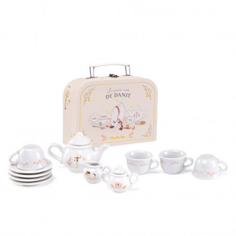 Moulin Roty PORCELAIN TEA SERVICE SUITCASE - THE LITTLE DANCE SCHOOL mulveys.ie nationwide shipping
