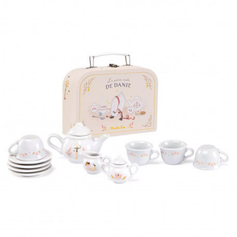 Moulin Roty PORCELAIN TEA SERVICE SUITCASE - THE LITTLE DANCE SCHOOL mulveys.ie nationwide shipping