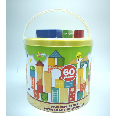 Wooden Blocks with Shape Sorting Lid mulveys.ie nationwide shipping