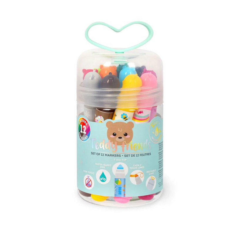 Legami Teddy Friends Set of 12 Markers mulveys.ie nationwide shipping