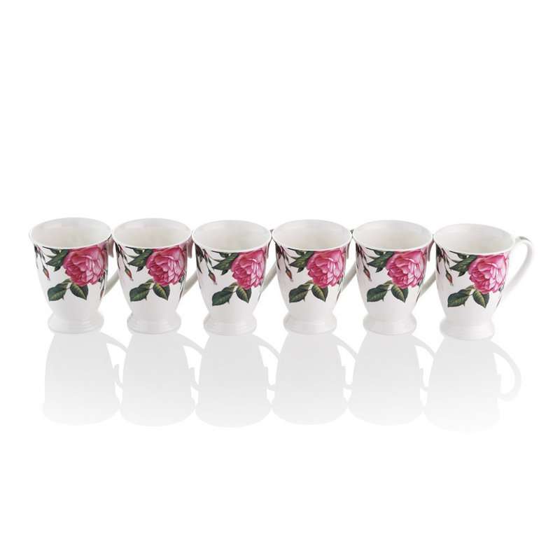 Newbridge Rose Collection Set of 6 Mugs mulveys.ie nationwide shipping