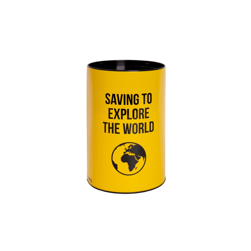 Original piggy bank for travelers “saving to explore the world
