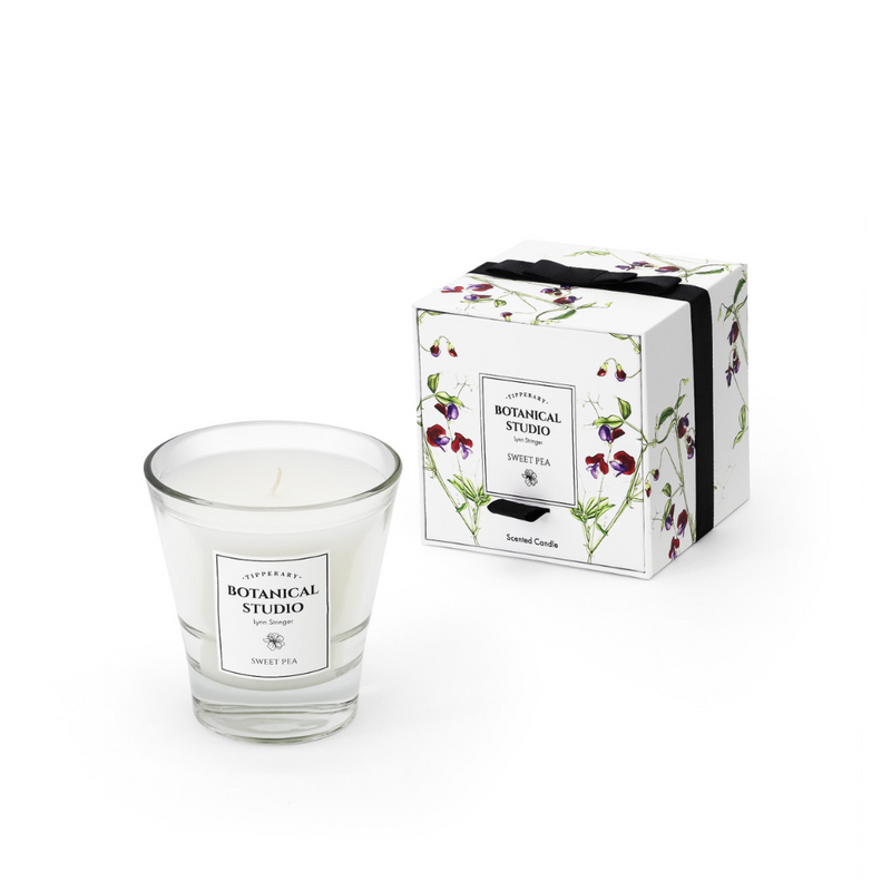 TIPPERARY CRYSTAL Botanical Studio Candle - Sweet Pea mulveys.ie nationwide shipping