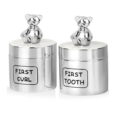 NEWBRIDGE SILVERWARE BABY TOOTH & CURL SET - TEDDY BEAR mulveys.ie nationwide shipping