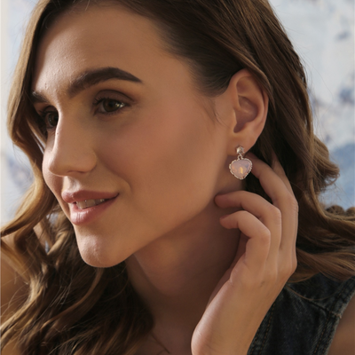 Newbridge Rose Opal Earrings mulveys.ie nationwide shipping