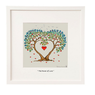 BELINDA NORTHCOTE FRAMED PRINT 'THE POWER OF LOVE' 14.5 X 14.5CM mulveys.ie nationwide shipping