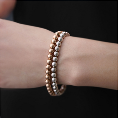 Newbridge Rhodium plate Small Bead Bracelet mulveys.ie nationwide shipping