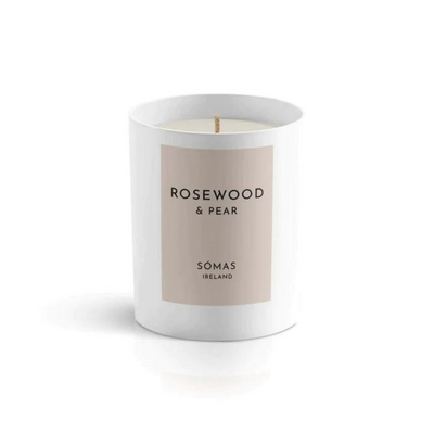 Sómas Rosewood & Pear Candle mulveys.ie nationwide shipping