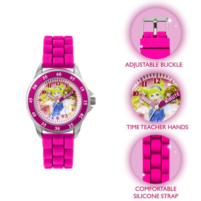 Disney Princess Girls' Time Teacher Quartz Watch with Rubber Strap – PN1078 MULVEYS.IE NATIONWIDE SHIPPING