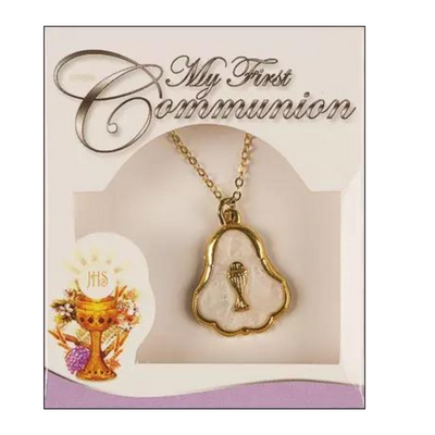 Communion Necklet/Chalice Medal (C6613) mulveys.ie nationwide shipping
