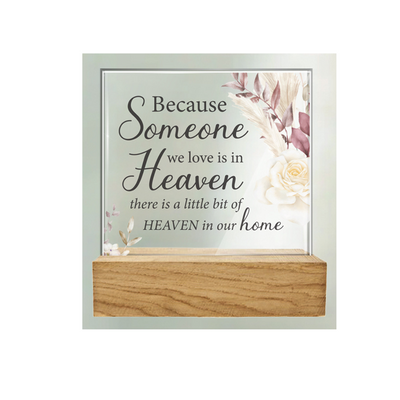 Glass Plaque/Wood Base/Someone In Heaven Mulveys.ie