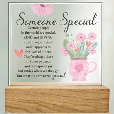 Glass Plaque/Wood Base/Someone Special (32434) mulveys.ie nationwide shipping