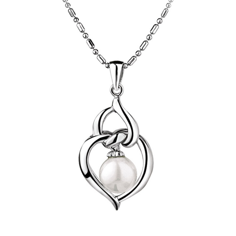Newbridge Silverware Grace Kelly Heart/Pearl Pendant mulveys.ie nationwide shipping