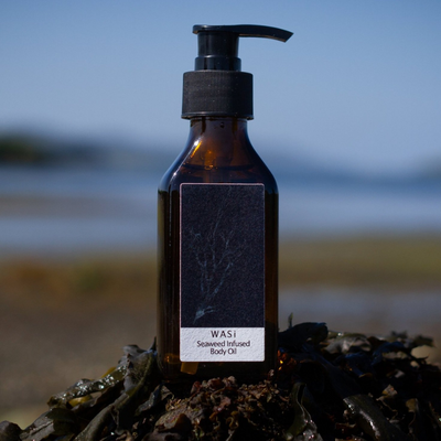 Seaweed infused body oil by Wasi Mulveys.ie