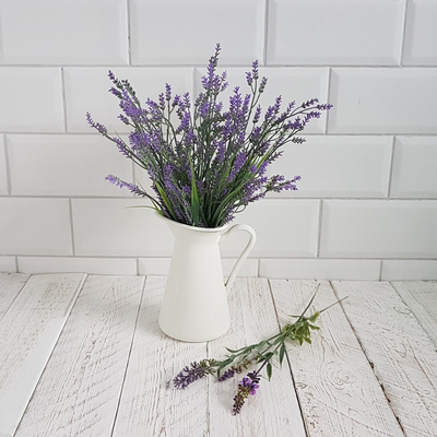 LAVENDER IN WHITE JUG 36CM 32654 mulveys.ie nationwide shipping