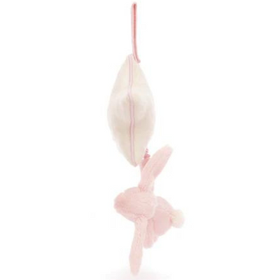 Jellycat Bashful Pink Bunny Musical Pull MULVEYS.IE nationwide shipping